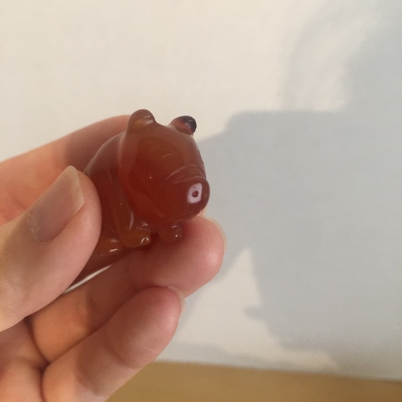 Jade and agate piggy charms - Picture 6 of 7